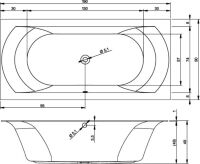 Акриловая ванна Riho LINARES VELVET 190x90 (B143001105/BT4810500000000), без каркаса и сифона, фото