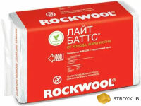 ROCKWOOL Лайт Баттс 1000*600*100 (2,4м2) (0,24м3), фото