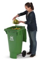 Контейнер для мусора 120 литров, Henkel, сферическое дно. (зеленый), фото