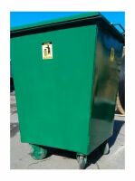 Контейнер для мусора квадратный на колесах 0,75 м/куб.., фото