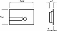 Панель для двойного смыва Jacob Delafon E4326-CP для подвесного унитаза (хром), фото