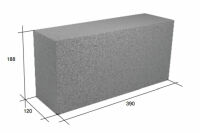Перегородочный полнотелый бетонный блок 20 -20-40, фото