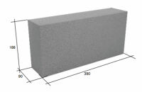 Перегородочный полнотелый бетонный блок СКЦ-3ЛК плотность 2250, фото