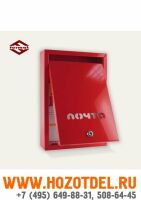 Почтовый ящик для коттеджа Альфа люкс (Красный), фото