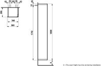 Шкафчик Laufen INO 4.2545.2.030.170.1 высокий, одна дверца справа/180х36х30,5/ (белый матовый), фото