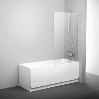 Шторка для ванны Ravak Pivot PVS1-80 блестящая + Транспарент (79840C00Z1), фото