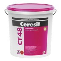 Краска силиконовая для внутренних и наружных работ CERESIT CT 48 15 л база Розничная, фото