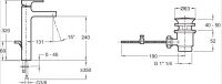 Смеситель Jacob Delafon STRAYT E37329-CP для раковины с гибкой подводкой и донным клапаном (хром), фото