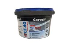 Затирка для плитки белая, цементная для швов Ceresit CE 40 водоотталкивающая 2 кг  Розничная, фото
