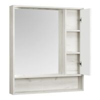 Зеркало-шкаф Акватон Флай 80 Белый/Дуб КРАФТ бел (1A237702FAX10), фото