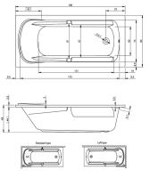 Акриловая ванна Riho FUTURE XL 190х90 (B075001005/BC3200500000000), без каркаса и сифона, фото