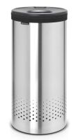 Бак для белья с металлической крышкой 35 л (Сталь (зеркальная)), фото