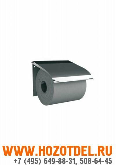 Держатель туалетной бумаги для бытовых рулонов полированный металл., фото