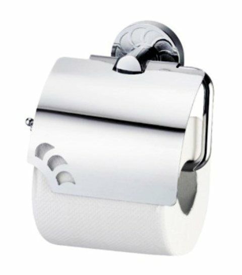 Держатель туалетной бумаги WasserKRAFT Isen K-4025 с крышкой металл, хромоникелевое покрытие, фото