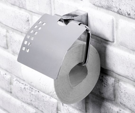 Держатель туалетной бумаги WasserKRAFT Kammel K-8325 с крышкой металл, хромоникелевое покрытие, фото