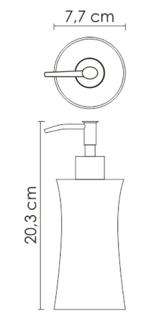 Дозатор для жидкого мыла WasserKRAFT Salm K-7699 металл, хромоникелевое покрытие, полирезин, фото
