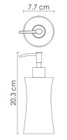 Дозатор для жидкого мыла WasserKRAFT Ammer K-6499, 330 ml металл, хромоникелевое покрытие, полирезин, фото