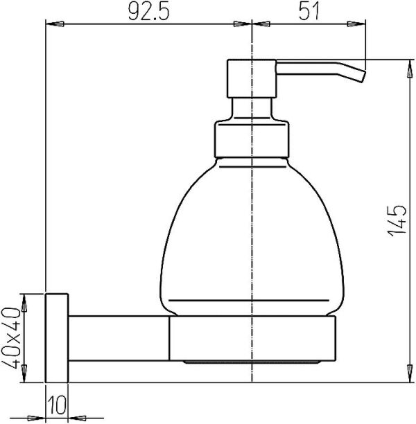 Дозатор Paini 84CR031BI д/жидкого мыла, Dax-R, хром, фото