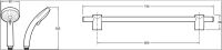 Душевой гарнитур Jacob Delafon CITRUS E12907-CP шланг с штангой для душа, d 90 мм (хром), фото