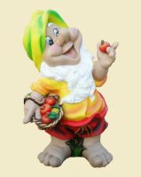Фигурка Гном с яблоками, малая, фото