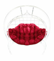 Фото - Кресло подвесное Улей  (Красная подушка, коричневый каркас)