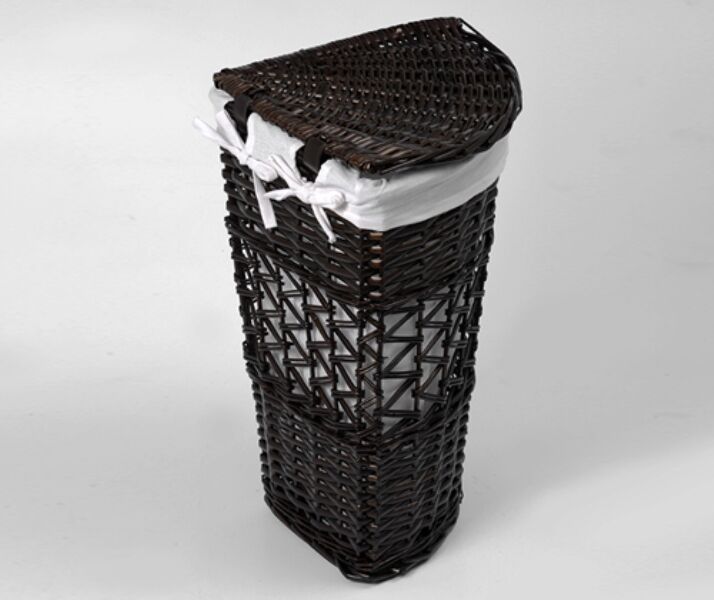 Плетеная корзина WasserKRAFT Salm WB-270-L для белья с крышкой прутья ивы, фото