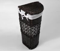 Плетеная корзина WasserKRAFT Lippe WB-450-L для белья с крышкой прутья ивы, фото