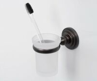 Стакан для зубных щеток WasserKRAFT Isar K-2328 металл, матовое стекло, покрытие 