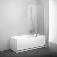 Шторка для ванны Ravak Chrome CVS2-100 R сатин+стекло Transparent (7QRA0U00Z1), фото