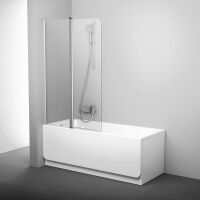 Шторка на ванну Ravak Chrome CVS2-100 L сатин+стекло Transparent (7QLA0U00Z1), фото