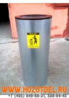 Универсальная урна для мусора, 50 литров (Сталь (матовая)), фото