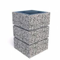 Урна бетонная Троя (Мрамор шахматка), фото