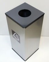 Фото - Урна для мусора ECO BIN квадрат, 50 литров (128G) (Серый)