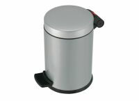 Ведро для мусора Hailo ProfiLine Solid S 4 литра (Серебристый металлик), фото