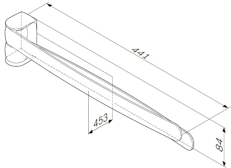 Вешалка-вертушка AM.PM Sensation A3032600 двойная для полотенец, хром, фото