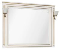 Зеркало Aquanet Паола 120 белый/патина золото без светил. (186105), фото